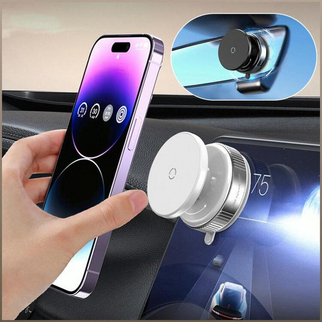 접이식 자유 회전진공 강력 자석 거치대 조절 가능 투명하다 휴대폰 거치대 360°회전/한손 조작/스냅식, 블랙*2+화이트*1, T28