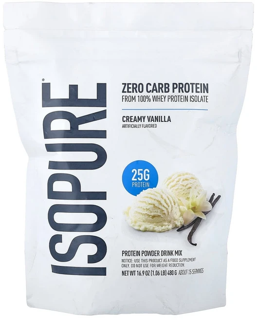 이소퓨어 Zero Carb 프로틴 파우더 크림 바닐라 454g(1lb), 1개, 454g - 쿠팡