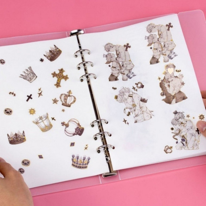 타공 이형지 양면 a5 a4 스티커 보관 정리 인스 마테 이형지북 리필 스티커북 만들기 4공 6공 다꾸용품, 1개, A4(40장), 상세페이지 참조