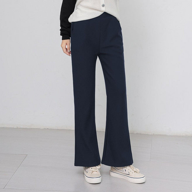 여자 봄 부츠컷 에이플심플 여성바지 사방스판 밴츠