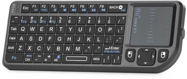 Rii X1 2.4GHz 미니 무선 키보드 Android TV 박스/PC/노트북용 터치패드가 있는 영어/ES/FR 키보드, 02 English Keyboard