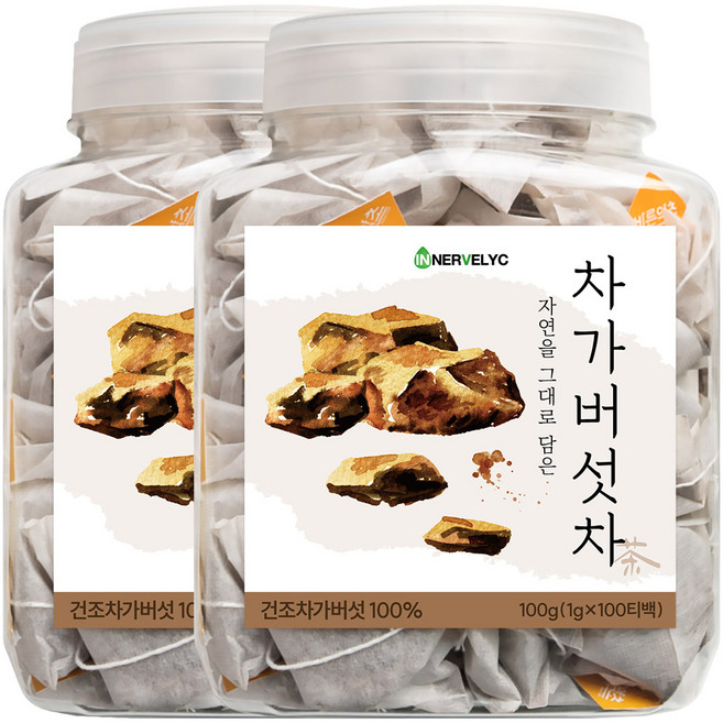 이너블릭 차가버섯차 1500만 티백 판매 돌파 PLA 친환경 필터, 2개, 1g