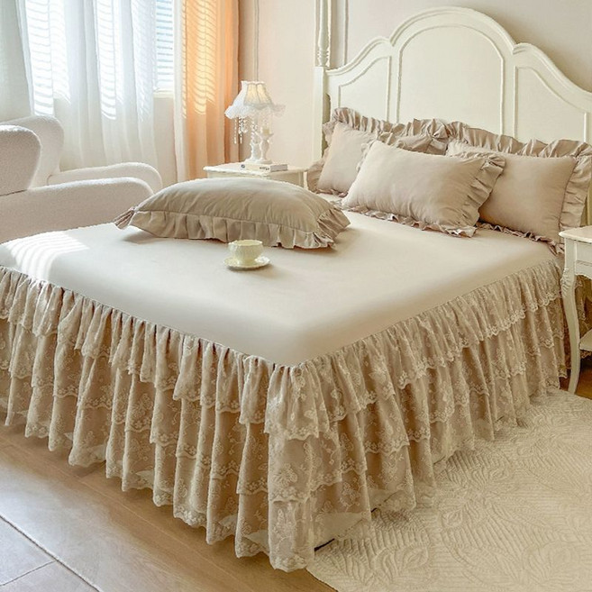 프린세스 레이스 침대 스커트 1.5m 1.8m 침대용