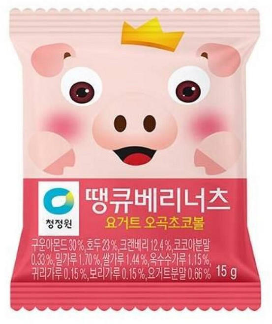 청정원 땡큐베리너츠 요거트 오곡초코볼450g(30입) 1박스 답례품 구디백 탕비실 어린이집 소풍 학원, 1세트