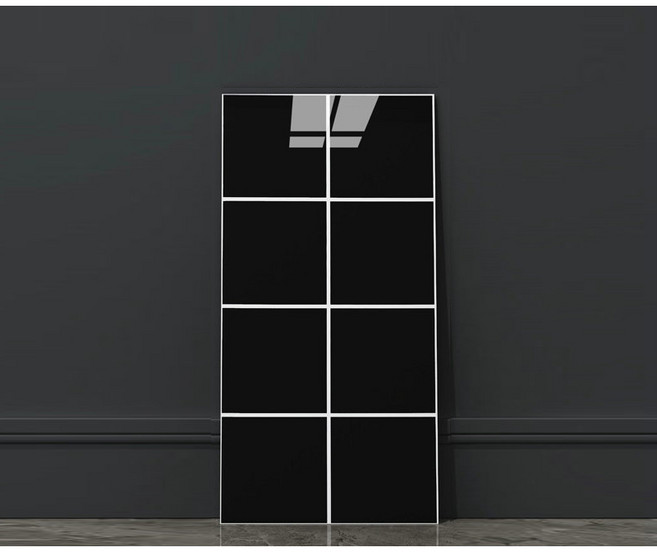 마벨인홈 인테리어 벽면 접착식 모노타일 폼블럭 시트지 30x60cm 6개, 빅그리드블랙