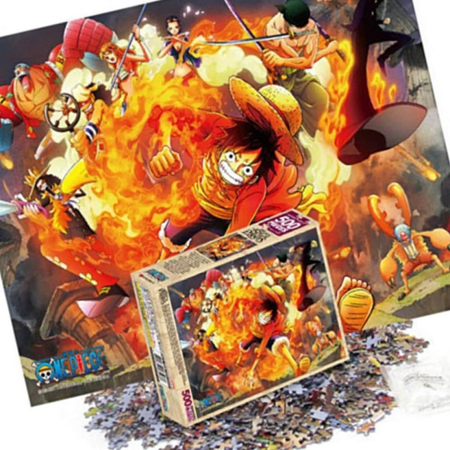 원피스 직소퍼즐 500pcs 불굴의 투지 아동장난감 실내놀이 방과후교실, 1개, 단일, 1피스