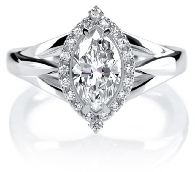 1캐럿 천연 다이아몬드 14k 18k 예물 헤일로 반지 페트라 HNDR1C229