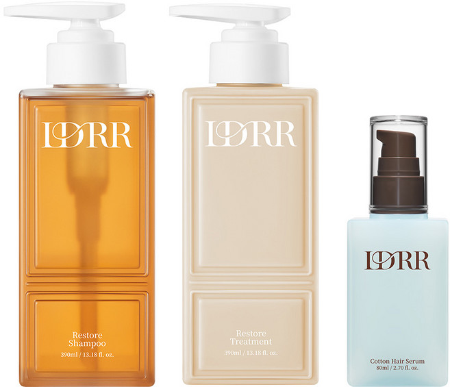 이드르르 리스토어 샴푸 390ml+트리트먼트 390ml+코튼 헤어세럼 80ml, 1세트