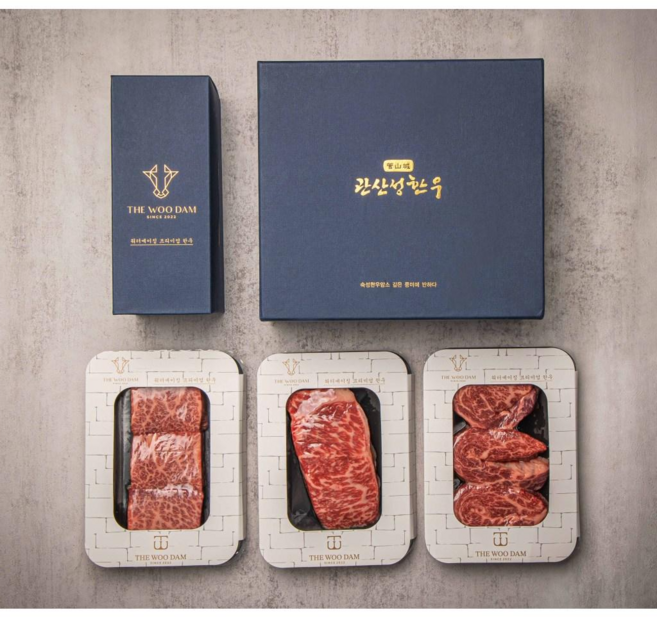 관산성한우 1++ 넘버나인 워터에이징 한우 명절 선물세트 한우선물세트, 1++등급 [800g] 선물세트 1호 (3팩), 1개