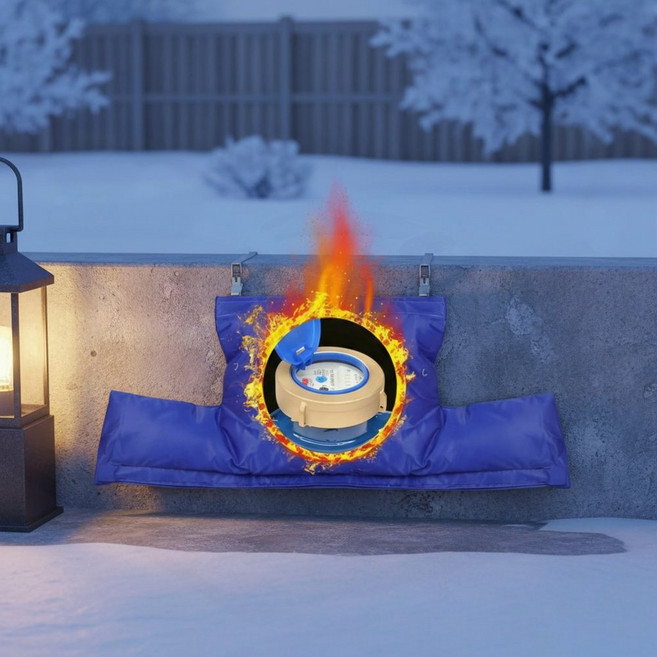 수도계량기함 커버 스텐 덮개 뚜껑 보온재 단열재 포함 상수도 보호, 1개