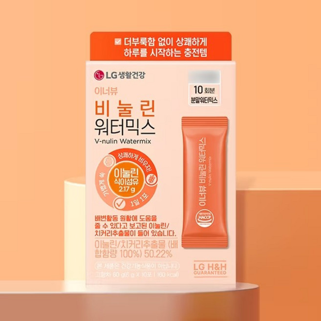 LG생활건강 이너뷰 걱정마요 비눌린 워터믹스 10포, 4개