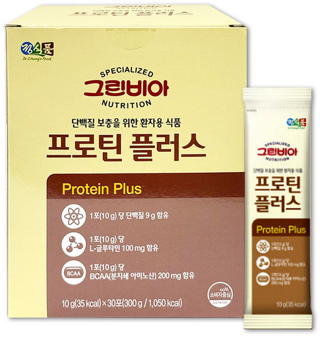 그린비아 프로틴 플러스 (단백질 보충을 위한 환자용 식품) 30포, 30개, 10g