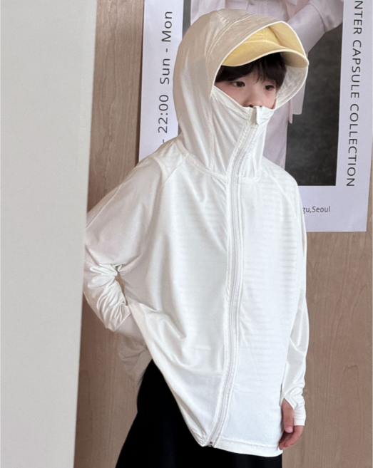 하와즈 후드캡 집업 일체 자외선 차단 바람막이