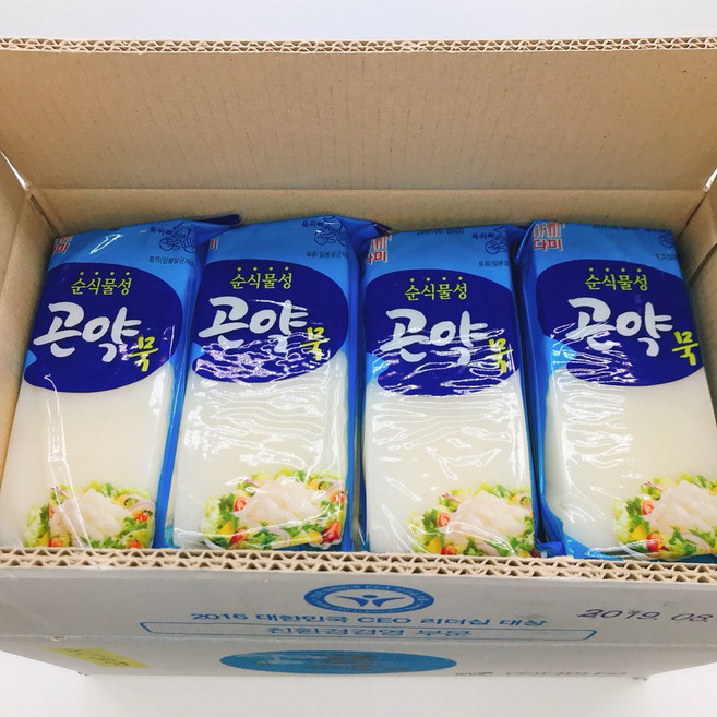 바다냄새 다미 곤약묵 1박스(500g x 20팩) 도매/업소용 순식물성 묵, 500g, 20개