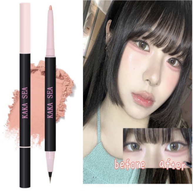 초보자용 2in1 애교살펜 자연스러운 하이라이터 음영펜슬, 1개, #03 피치 누드