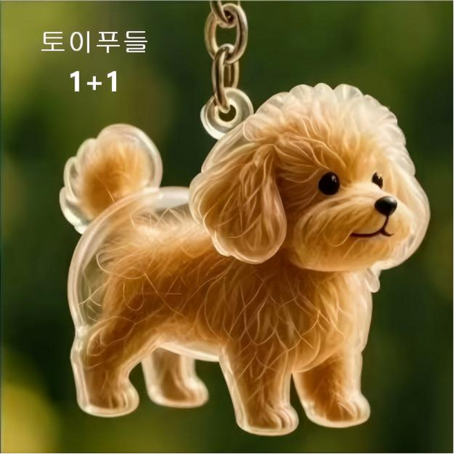 강아지 반려동물 털보관 키링 털 보관 캡슐 1+1 2개입, 1세트, 토이푸들