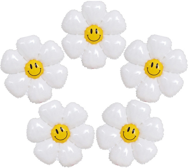 꽃풍선 데이지 풍선 특대형(110cm) 대형(72cm) 중형(45cm) 풍선 장식 파티용품세트 [에브리띵스마일]1095, 5개, 데이지 대형