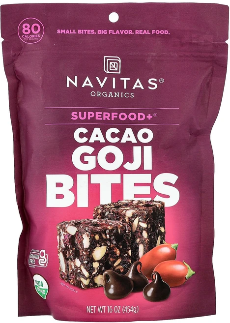 Navitas Organics Superfood® 카카오 구기자 바이츠 454g(16온스), 454g, 1 - 쿠팡