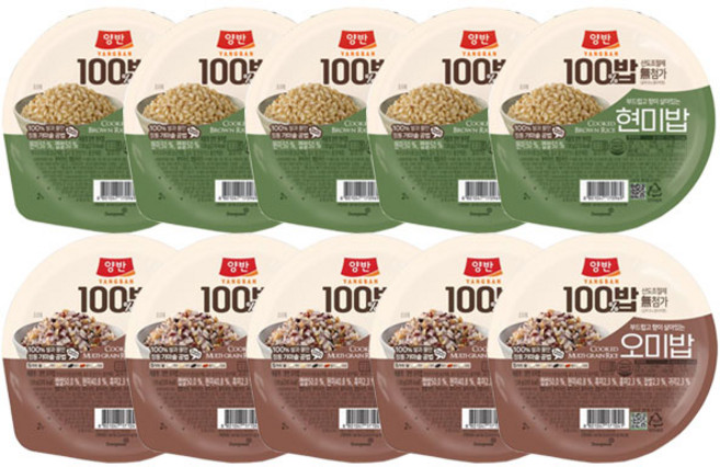 동원 양반밥 현미밥130g 5개 + 오미밥130g 5개, 130g