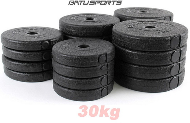 바투 조립식 역기세트 14Kg~40Kg 컬바 소봉 중봉 대봉 세트, 30kg, 1개, 05.원판만 구매