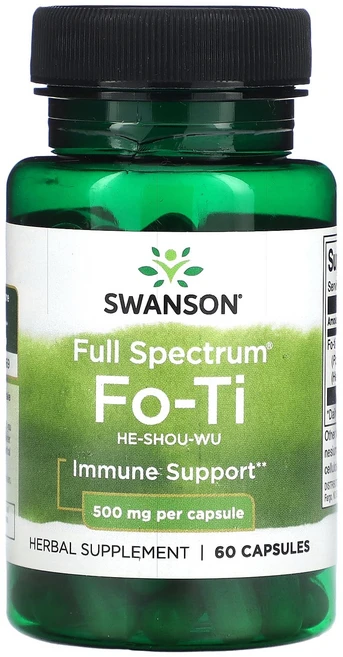 몸관리하세요 겨울입니다 Swanson Full Spectrum® Fo-Ti 500mg 캡슐 60정 특별관리진행, SwansonFullSpectrumFoTi500mg캡슐, 1개 - 쿠팡