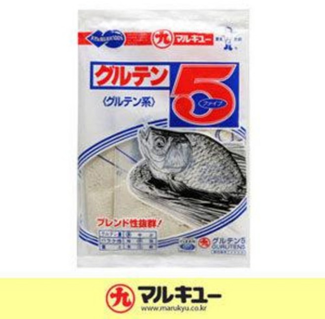 마루큐 글루텐5 민물 낚시 미끼 떡밥 대물 붕어, 185g, 1개