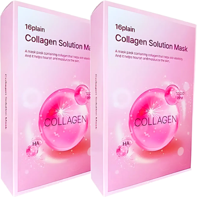 코랜스 플레인 콜라겐 솔루션 (Collagen Solution Mask Pack) 마스크팩 20매, 2개, 10개입