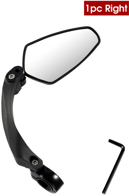 WEST BIKING-자전거 백미러 핸들 바 360 유연한 사이드 미러 MTB 자전거 전자 자전거 스쿠터 후면보기 자전거 액세서리, 01 1pc Left Mirror, 1개