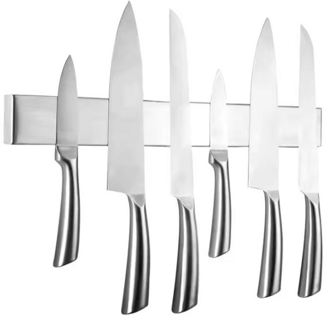 미니플 스테인리스 자석칼걸이 칼꽂이 칼보관함 싱크대 칼블럭, 50cm, 1개