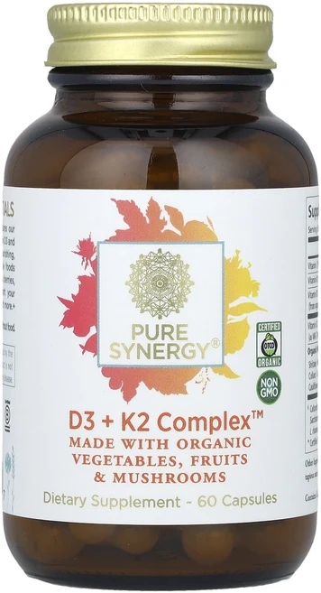 Pure Synergy D3 + K2 Complex™ 캡슐 60정, PureSynergyD3K2Complex캡슐60정, 1개 - 쿠팡