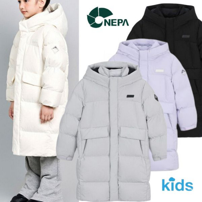 [백화점출고] 네파키즈 키즈 롱 덕다운 패딩 자켓 코트 시그니처