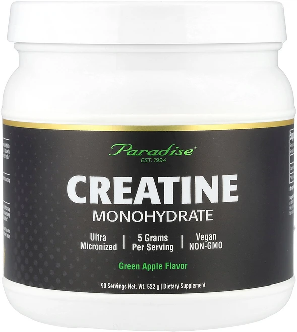 파라다이스 허브 Paradise Herbs 크레아틴 일수화물 청사과 522g126494원산지:기타, 1개, 522g, 1개 - 쿠팡