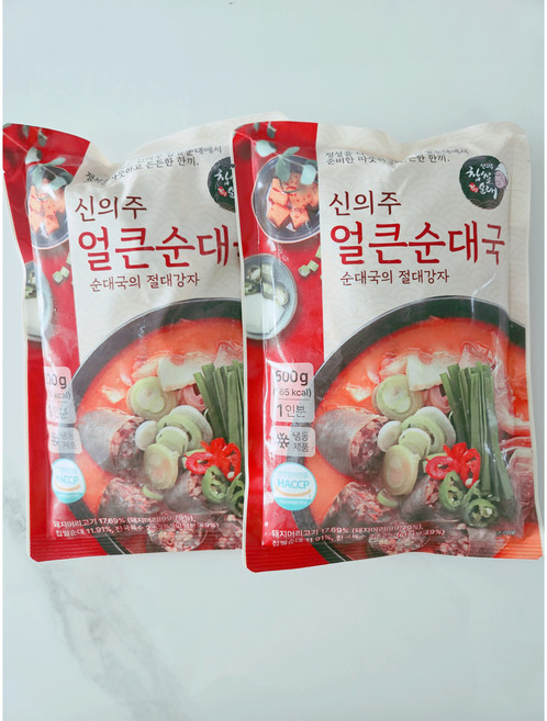 신의주 얼큰 순대국, 600g, 2개