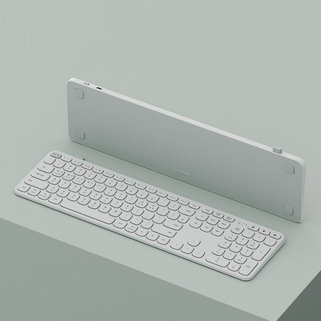엑토 사무용 저소음 슬림 인체공학 풀배열 블루투스 키보드 B608, B608 화이트, 상세 설명 참조, 옵션명:B608 화이트, 상세 설명 참조