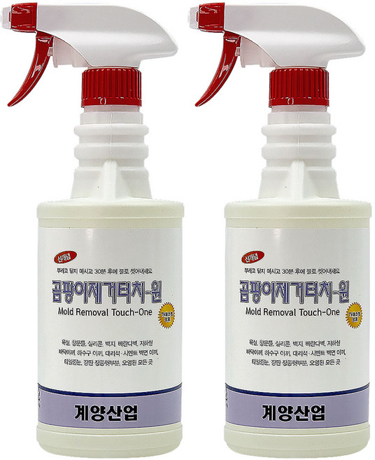 계양산업 뿌리는 곰팡이 제거제 터치원, 2개, 500ml