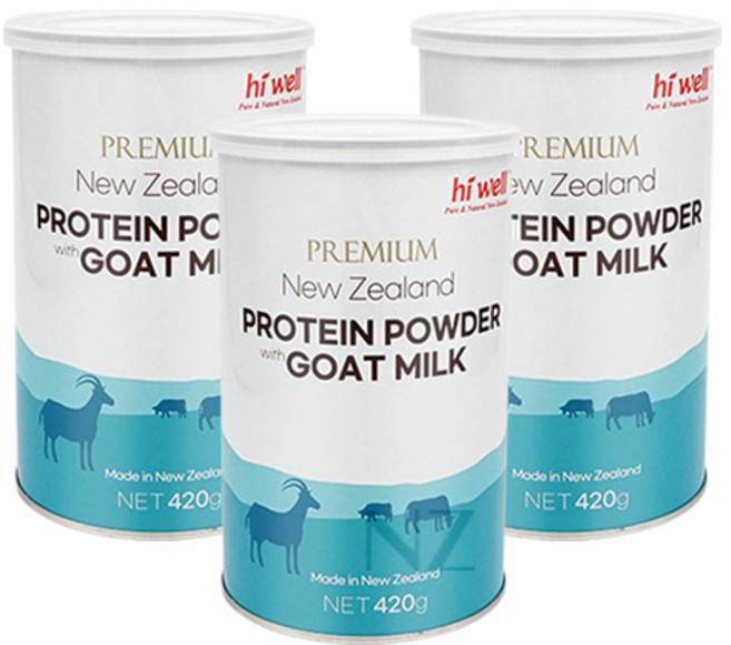 하이웰 프리미엄 뉴질랜드 단백질 파우더 위드 산양유, 420g, 3개
