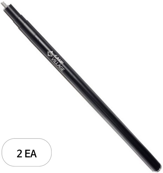 캠프빌리지 듀랄루민 슬라이드 가변폴대 4단 블랙, 2개