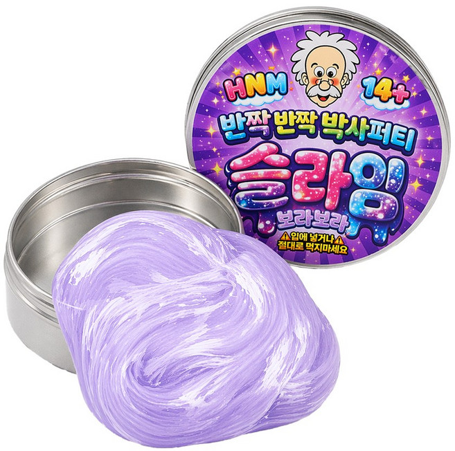 토이토 박사 퍼티 유리 슬라임 오리지널 투명 주물럭 말랑이, 2개, 62g, 보라보라