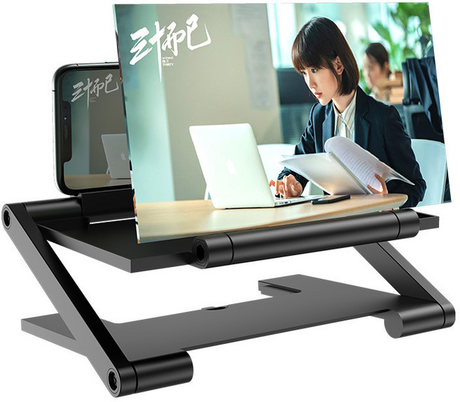 1+1 헬스와미 높이 조절 스마트폰 확대 스크린, 화이트, 2개