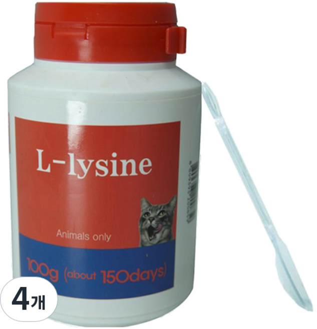 웰펫 고양이 엘라이신 영양제, 100g, 뼈/관절강화, 4개