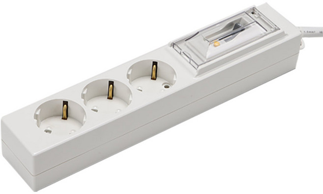 신성 고용량 멀티탭 누전차단용 3구 1.5M 3M 5M, 1개, 화이트