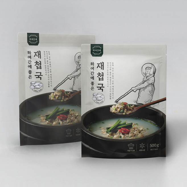 [10+1] 하첩국 간에좋은 국내산 하동 광양 섬진강 재첩국 숙취해소 해장국 500g, 10개