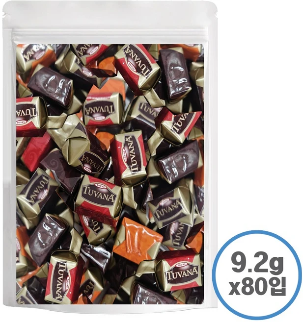 티야스 투바나 초콜릿, 9.2g, 80개 - 쿠팡