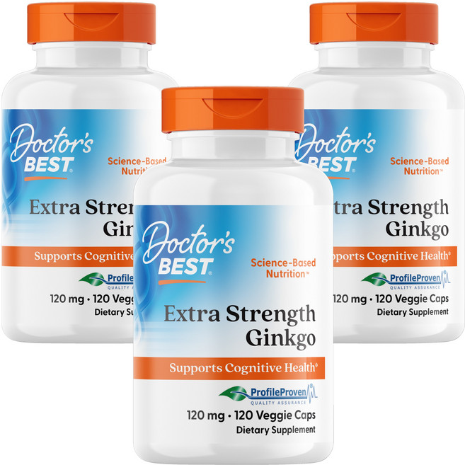 닥터스베스트 엑스트라 스트렝스 징코 120mg 베지 캡슐, 120정, 3개