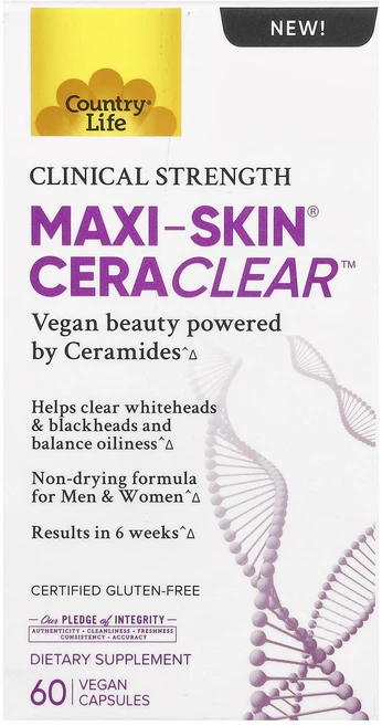 Country Life Maxi-Skin® Cera Clear™ 베지 캡슐 60정, CountryLifeMaxiSkinCeraClear베지, 1개 - 쿠팡