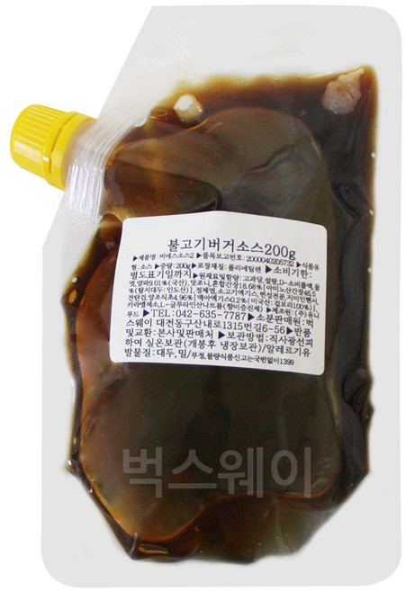 벅스웨이 불고기버거소스 200g, 1개
