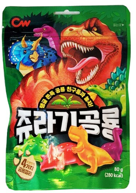 청우식품 쥬라기공룡 젤리, 80g, 24개
