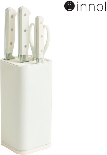 쉐프마스터 아이보리 칼 블럭 + 칼 가위 4종 세트, 칼블럭+칼가위 4종세트[LX925], 1개