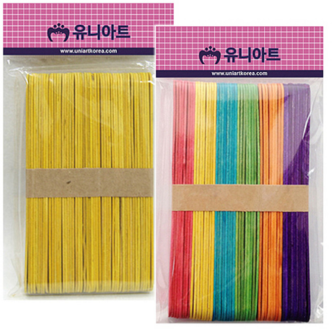 유니아트 2500 하드바 막대 대 50p, 노랑, 5개입