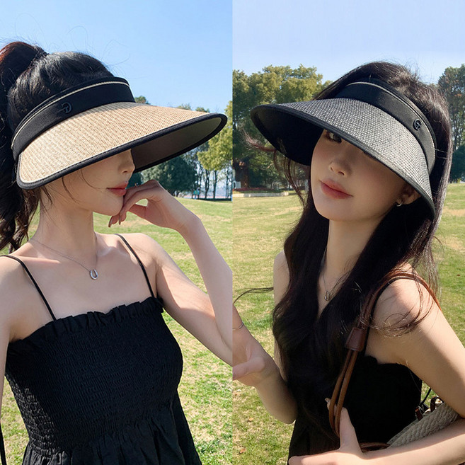 [조아조아] 14cm 와이드 챙 UV 차단 썬캡 1+1